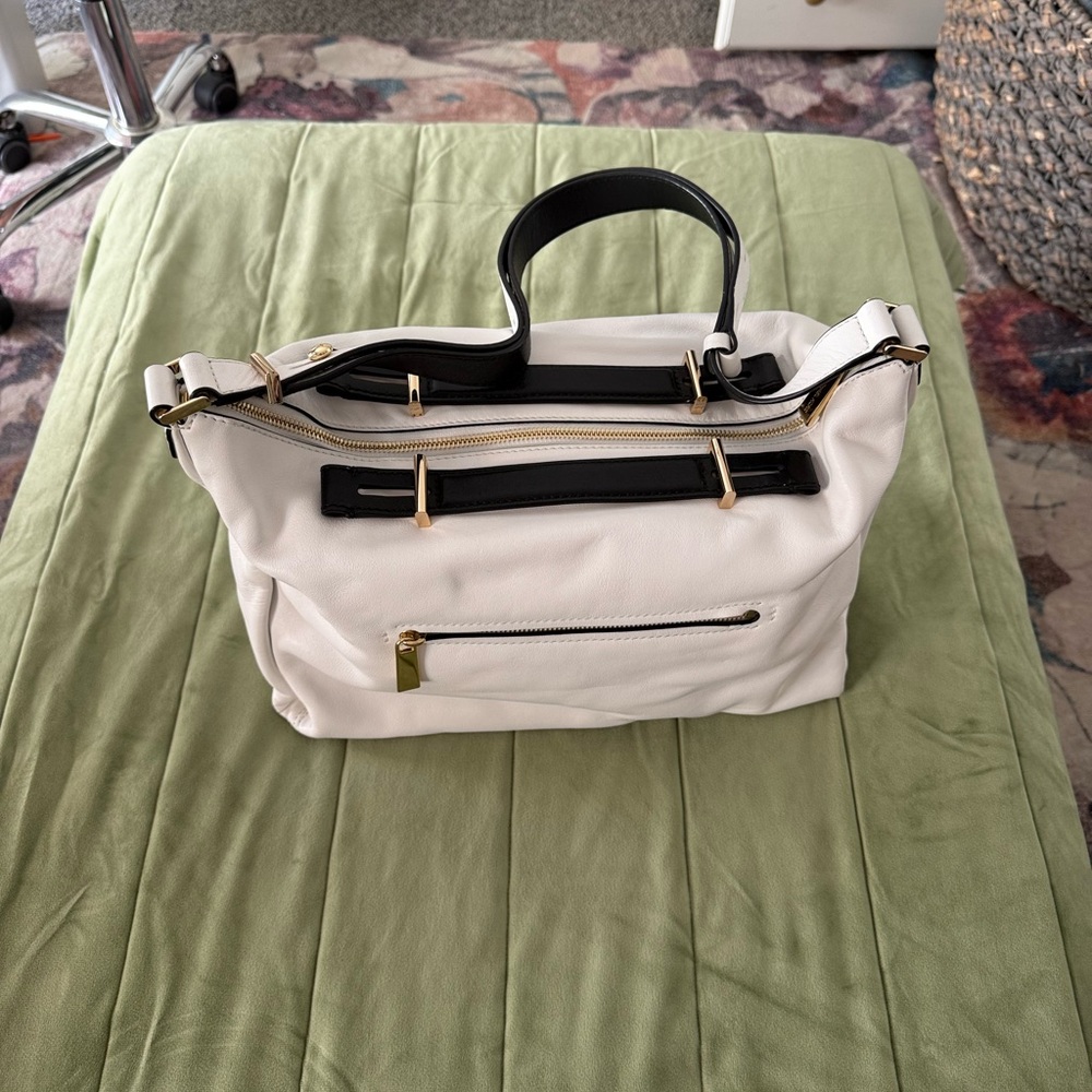 Michael Kors White and Black Shoulder / Tote Bag